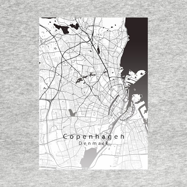 Copenhagen Denmark City Map by Robin-Niemczyk